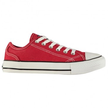 SoulCal Canvas Low Ladies Canvas Shoes Red