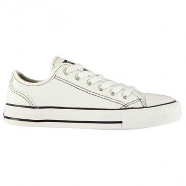 SoulCal Canvas Low Ladies Canvas Shoes White/White