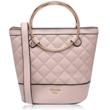 Dune Ring Handle Quilted Handbag Nude