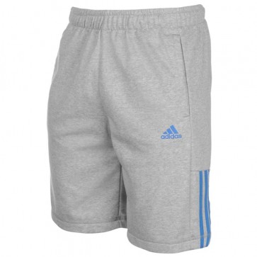 Adidas 3Stripe Shorts Mens - Grey/Royal.