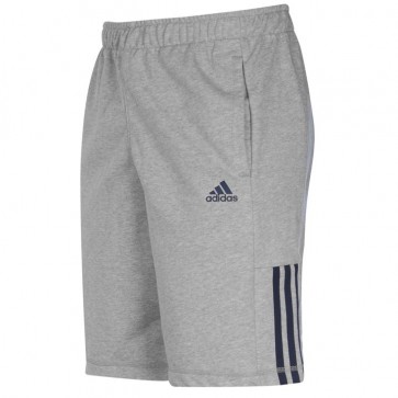 Adidas 3Stripe Shorts Mens - Med Grey/Navy.