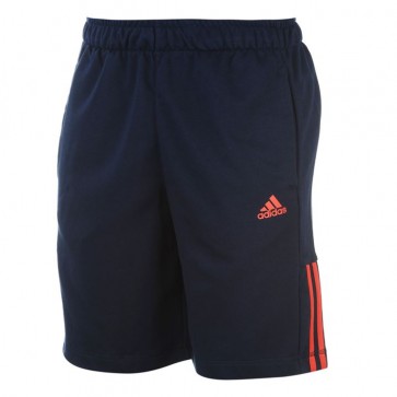 Adidas 3Stripe Shorts Mens - Navy/Red.