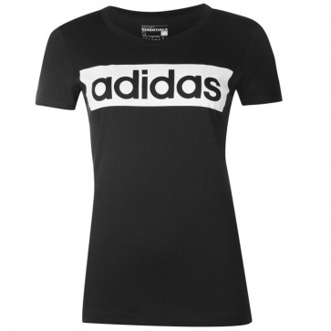 Adidas Linear TShirt Womens - Black/White.