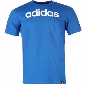 Adidias Linear Logo T Shirt Mens - Blue.