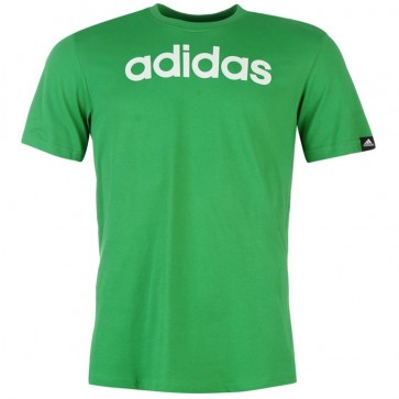 Adidias Linear Logo T Shirt Mens - Green.