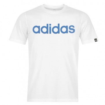 Adidias Linear Logo T Shirt Mens - White.