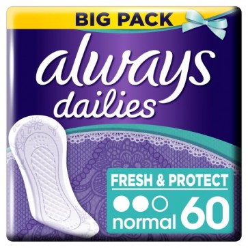 Always Dailies Normal Panty Liners 60 Pack.