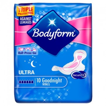 Bodyform Ultra Goodnight Sanitary Towels 10 Pack