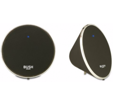 Bush Wireless Stereo Speaker - Black and Silver.