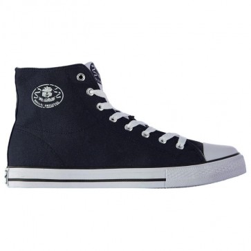 Dunlop Mens Canvas High Top Trainers - Navy.