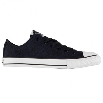 Dunlop Mens Canvas Low Top Trainers - Navy Knit.