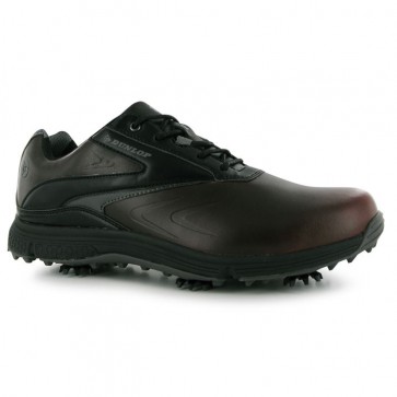 Dunlop Waterproof Leather Biomimetic 300 Men Golf Shoes - Brown.