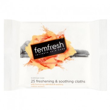 Femfresh Intimate Wipes 25 Pack.