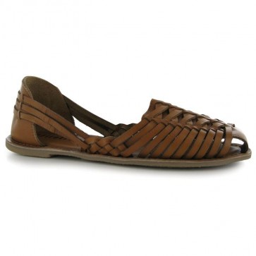 Firetrap Heat Woven Ladies Sandals - Tan Leather.