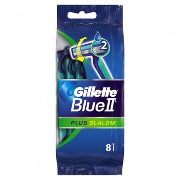 Gillette Blue 2 Slalom Disposable Razors 8 Pack.