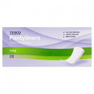 Tesco Large Panty Liners 28 Pack.