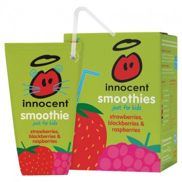 Innocent Kids Smoothie Strawberry & Raspberry 4X180ml