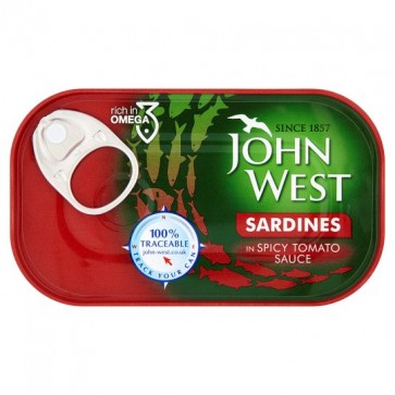J. West Sardines Spicy Tomato Sauce 120G
