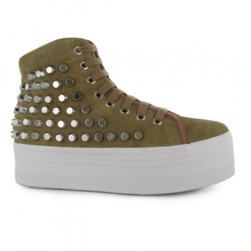 Jeffrey Campbell Homg Studded Shoes - Nude/Silver.