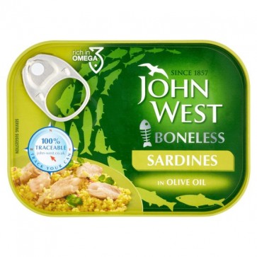 John West Foods Limited Boneless Sardines In Olive Oil 95G.