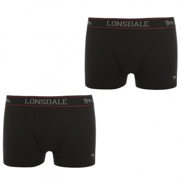 Lansdale 2 Pack Trunk Mens Boxers - Black.