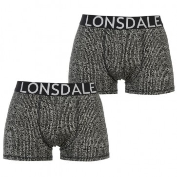 Lansdale 2 Pack Trunk Mens Boxers - Black Knit.