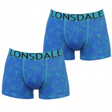 Lansdale 2 Pack Trunk Mens Boxers - Blue Triangle.