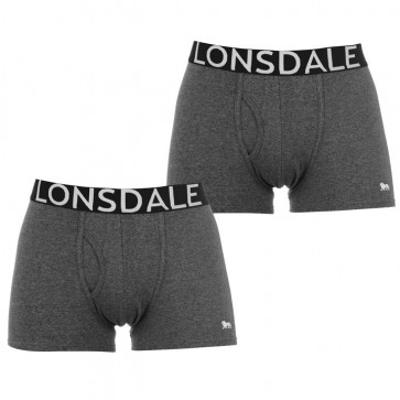 Lansdale 2 Pack Trunk Mens Boxers - Grey/White.