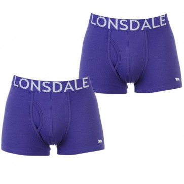 Lansdale 2 Pack Trunk Mens Boxers - Purple/White.