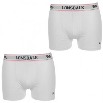 Lansdale 2 Pack Trunk Mens Boxers - White.