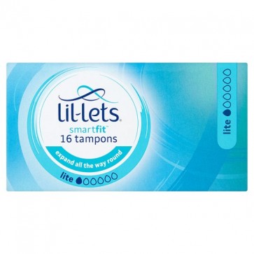 Lil Lets Non Applicator Lite Tampons 16 Pack.