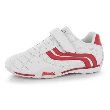 Lonsdale Camden Children's Trainers - White/Red.