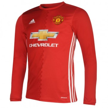 Manchester United Long Sleeve Home Shirts 2016-2017 Mens.