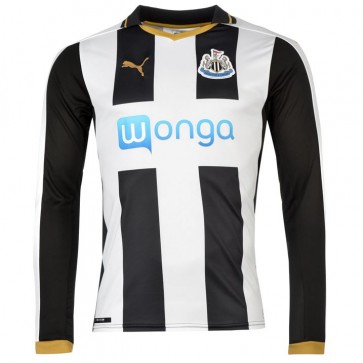 Newcastle United Long Sleeve Home Shirt 2016-2017 Mens.