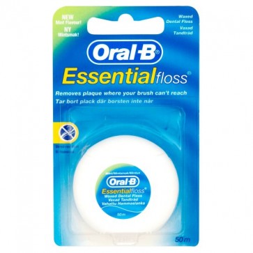 Oral B Essential Floss Mint Waxed 50M.
