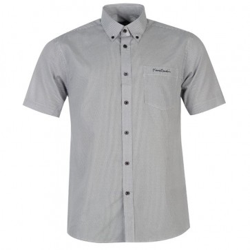 Pierre Cardin Short Sleeves Shirt Mens - Blue/White Geo.
