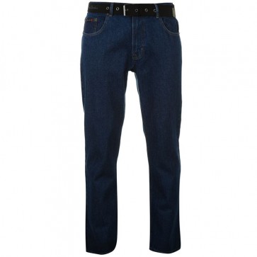 Pierre Cardin Web Belt Mens Jeans - Solid Mid.