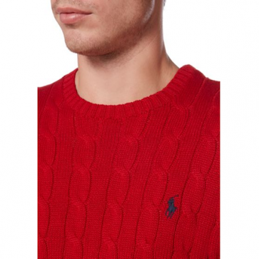 Polo Ralph Lauren Cable-Knit Cotton Jumper - Red.