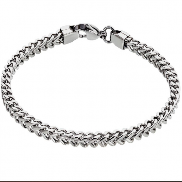 Revere Men's Stainless Steel Box Curb Bracelet