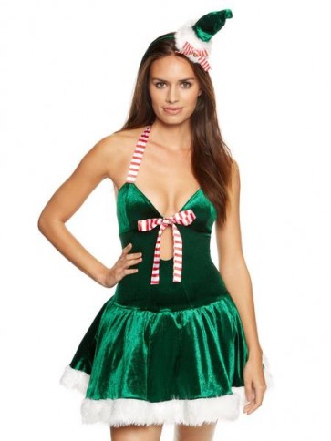 Sexy Elf Fancy Dress Outfit.