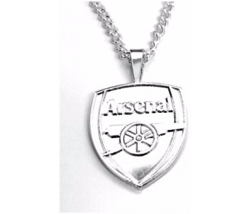 Silver Plated Arsenal Pendant and Chain