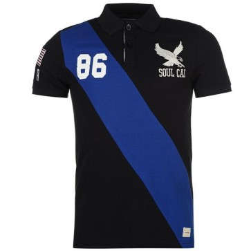 SoulCal Diagonal Polo Shirt - Blue/Navy.