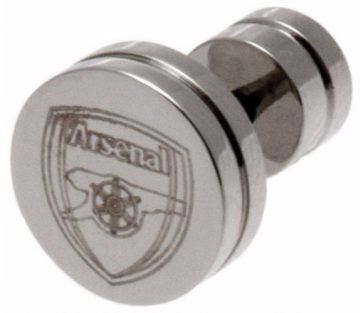 Stainless Steel Arsenal Crest Stud Earring