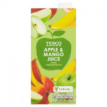 Tesco Apple And Mango From Concentrate 1 Litre.