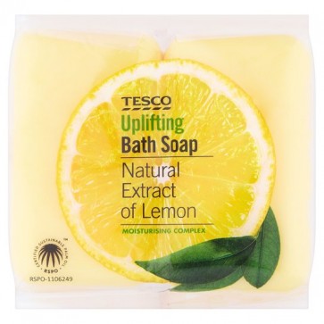 Tesco Bath Soap Lemon 4 X 125G.