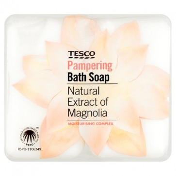 Tesco Bath Soap Magnolia 4X125g.