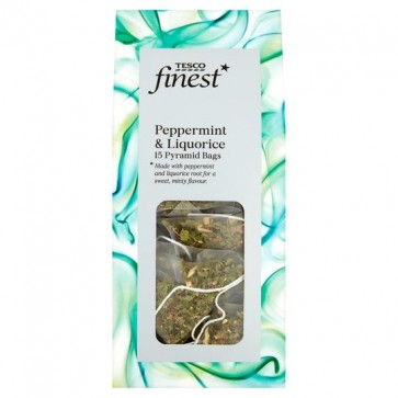 Tesco Finest Peppermint & Liquorice Tea Pyramid 15S 30G