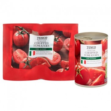 Tesco Italian Chopped Tomatoes 4 X 400G