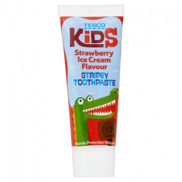 Tesco Kids Strawberry Toothpaste 75Ml.