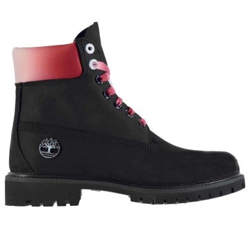 Timberland 6 Inch Premium Boots - Black/Red.